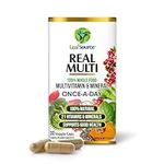 Leafsource Real Multi Vitamins & Minerals Capsules, 21 Organic Sourced, Whole Food Real Fruits & Veggies Supplements, Vegan, Enhanced Well-being Naturally A REAL Natural Multivitamin and Multi-Mineral with cofactors intact, Syntetic vitamins can't do t...