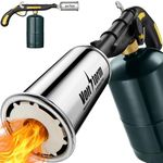 Cooking Torch Kitchen Blow Torch - Grill Gun Propane Torch with Upgraded Ignition System, Adjustable Flame, Culinary Torch, Sous Vide torch for Chefs Searing Meat, Steaks, Lighting Campfires, BBQ etc