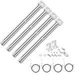 GFTIME BBQ Universal Grill Burner Tube Adjustable 12-17.3 inch for Master Forge, Perfect Flame, Uniflame, Lowes and Other Model Gas Grills OEM/ODM, Stainless Steel Burners Replacement Parts (4 PACK-1)