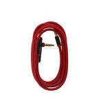 SING F LTD Red Audio Cables Headphones Mic Control Talk Cable L Cord 3.5mm Replace for Beat Dr Dre Headphones Aux