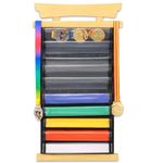 Tilhumt 10 Belts Karate Belt Display Rack, Felt Taekwondo Belt Display with Dust Cover, Easily Insert and Remove, Martial Arts Belts Display Holder for Kids and Adults