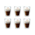 Bodum Titlis Set of 6 Double-Walled Stackable Glasses, transparent, 0,35 L