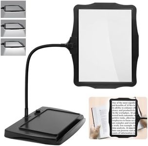10X Large Magnifying Glass with Light and Stand for Reading Screen Magnifier with 50 LED Light,Desk Light Magnifying Lamp Page Magnifier for Reading,Knitting,Sewing,Painting,Gift,for Seniors