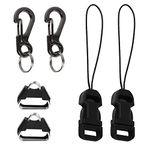 6pcs Camera Quick Release Strap, Adjustable Quick Release Buckle for Camera Strap Quick Release Clips Connector Buckles Connect Adapter to Camera Neck Strap (Black)