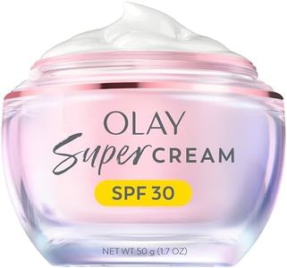 Olay Super Cream with Sunscreen SPF 30, 1.7 oz, Ultra Lightweight Face Moisturizer - Vitamin C & E, Hyaluronic Acid, Niacinamide, Collagen Peptide - Hydrate, Smooth, Brighten, Firm, and Protect