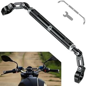 BRCOVAN Motorcycle Cross Bar, Aluminum Alloy, Length Adjustable, Motorcycle Handlebar Extender Extension, Motorcycle Balance Bar Reinforce Lever Fit for Handlebars 22mm in Diameter