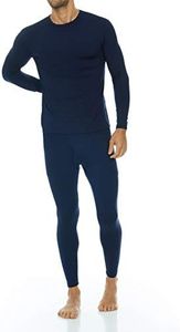 Thermajohn Long Johns Thermal Underwear for Men Fleece Lined Base Layer Set for Cold Weather (Medium, Navy)