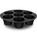 Silicone Muffin Pans for Baking - Cupcake Tray Mini Cake Pans for 3.5-5.8L Air Fryer Silicone English Muffin Liners Cupcake Mold Nonstick Baking Pan - Chocolate Molds Silicone Mini Muffin Pan Liners