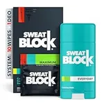 Sweatblock Excessive Sweat and Odor bundle [Clinical Strength Antiperspirant Sweat Wipes and Regular Antiperspirant Deodorant] Odor Protection and Hyperhidrosis Treatment (Bundle Deal)