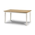 Julian Bowen Dining Table, Ivory/Light Oak, One Size