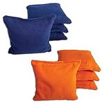 Cornhole Bags [Bean Bags] | Official Size, Weight & Materials | 6"x6", 10oz Duck, 1lb Whole Corn (Navy/Orange)