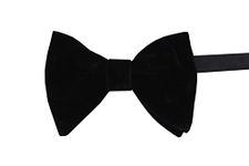 LEONARDI Mens Pre-Tied Tuxedo Velvet Bowtie (Black)