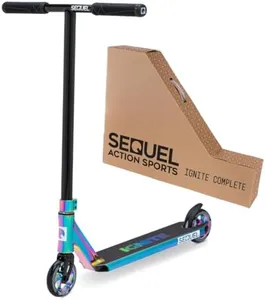 Sequel Ignite Stunt Scooter, Pro Complete Trick Scooter for Kids 8+, Beginner Skatepark BMX Scooter (Neo)
