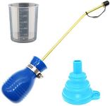 BITEYI Pest Control Bulb Sprayer Handheld Pesticide Diatomaceous Earth Powder Duster With Long Copper Tube Easy-to-Use To Get Rid of Bugs & Pests (Blue)