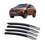 Empica Plastic Car Window Door Visor Rain Guard Side Wind Deflector Compatible with Tata Curvv & Curvv Ev 2024 Onwards (Set of 4 Pieces Tinted Black)