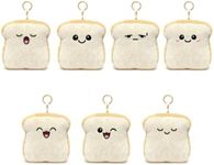 KPBLIS Weekie Wonders Emotional Mood Support Toast Bread Plush, Cute Toast Breads Stuffed Animals Bag Charm, Funny Gifts for Adults Women Men Friends Coworkers (Full Week Set, Toast Bread)