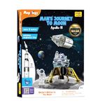 Imagimake Man's Journey to Moon | Mission Apollo 11 | Rocket & Satellite Model Making Set | 3D Puzzle Toy for Kids | Astronaut & Space Kit | Birthday Gift for Girls & Boys Ages 8,9,10,11,12,13