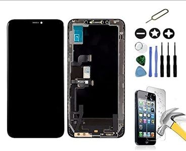 Mobilevie Display for iPhone Xs Max Black Touchscreen + OLED Original Mounted on Stretcher Frame