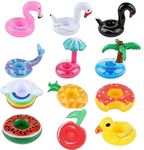 Nyrwana Delivering Smiles In Inida Inflatable Fruit Shape Drink Holders, Inflatable Pool Floats, Inflatable Pool Party Drink Floats (Send Randomly 9 Drink Holders) (Free Air Pump)