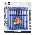 Zebra Pen Z-Grip Retractable Ballpoint Pen, 1.0mm, Blue Ink, 18-Pack (22258)