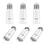 DiCUNO E26 Light Socket Extender, 2.56 Inch Extension, Bulb Base Extender for Ceiling Pot Light, Motion Sensor Bulbs, Pack of 6