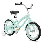 JOYSTAR 16 Inch Kids Beach Cruiser Bike with Training Wheels for Ages 4-7 Years Old Girls & Boys Toddler Kids Bicycle Green