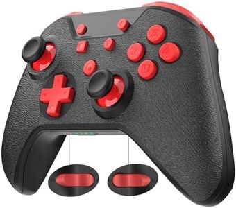 GCHT GAMING Switch Controller with Paddles for Nintendo Switch/OLED/Lite/PC Switch Controller with Wake-up, Turbo, Vibration, Gyroscope, Wireless 5.0 (Black)