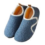 Cozozn Boys Slippers Toddler Kids House Slippers Booties Non Slip Sole Home Indoor Shoes Easy Fasten Blue, Size 8.5/9.5 UK Child(Manufacturer Number:30-31)