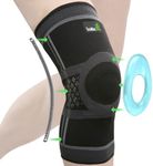 TechWare Pro Knee Compression Sleeve - Knee Brace for Men & Women with Side Stabilizers & Patella Gel Pads for Knee Support. Meniscus Tear, Arthritis, Joint Pain Relief. (Black/Gray-XXLarge)