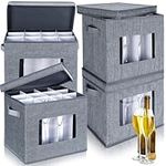 Uiifan 4 Pcs Wine Glass Storage Box