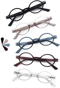 HEEYYOK Un Paquet de 5 Lunettes de Lecture pour Homme et Femme,Lunettes Loupe Ovales Leger Durable Branches a Ressort Confortable De Couleurs melangees