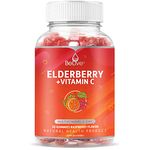 Elderberry Gummies with Vitamin C - Double Strength Elderberries Extract - Zinc, Multivitamins, B-Complex - for Immune Support Vitamins, Raspberry Flavor (1 Bottle)