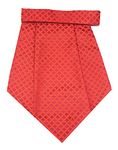 LEONARDI Men's Printed Silk Cravat Red | pack of 1 | Size -12 x 9 inches | silk fabric | Premium | Superior finishing |