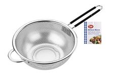 Tala 20.5cm Stainless Steel Strainer with Soft Grip Handle, Ideal for use as colander or sieve. Perfect for draining and rinsing Fruits and Vegetables, Pasta Rice, Pulses, Beans