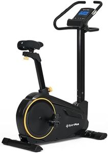SportPlus Heimtrainer Fahrrad für zuhause, Fitnessbike Training Bike mit 24 Widerstandsstufen & 24 Trainingsprogramme, 10 kg Schwungmasse, bis 150 kg belastbar