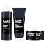 Scotch Porter Beard Wash & Conditioner Bundle – Cleanse, Moisturize, Hydrate & Soften Coarse, Dry Beard Hair while Encouraging Growth for a Fuller, Healthier-Looking Beard