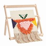 WILLOWDALE Multi-Craft Weaving Loom Large Frame 16.5" x 15.7" x 1.2" Wooden Loom Tapestry Loom Creative DIY Weaving Art & Crafts for Kids, Beginners, Experts