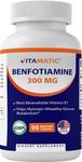 Vitamatic Benfotiamine 300 mg 90 Vegetarian Capsules - Also Called Fat Soluble Vitamin B1 (90 Count (Pack of 1))