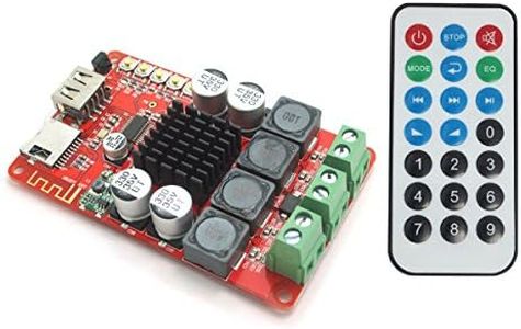 DollaTek TPA3116 DC 8~26V 2X50W l'amplificateur de puissance de Bluetooth Digital télécommande, prise en charge TF Card/FM Radio/USB Play pour écouteurs HIFI Amplificateur iphone Home Theater