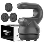 HYAKO Handheld Professional Mini Orbital Buffer Relief Massager, Adjustable Multi-Speed Vibration Deep Tissue Body Chiropractic Massager for Neck, Shoulder, Leg,Back muscle pain relief massage therapy