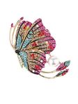 Yellow Chimes Brooch for Women Butterfly Shaped Brooch Fashionable Brooch for Girls and Women (Multicolor-1)