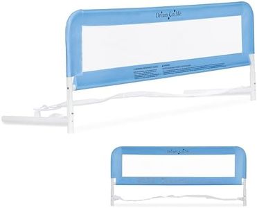 Dream On Me Adjustable Mesh Bed Rail, Two Height Levels, Ready to Use, Compatible with Adult Twin Size Beds, All Steel Construction, Equipped with Guard Gap, Durable Nylon Fabric Mesh, Blue