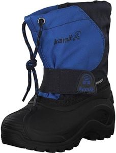 Kamik Snowfox - Stivali invernali per bambini, caldi e foderati, impermeabili, perfetti per il piede dei bambini, per ragazzi e ragazze, unisex, diversi colori, Blu, 36 EU