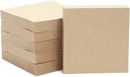 Juvale 6-Pack Kraft Paper Sticky Notes 3x3 inch, Brown Self-Adhesive Memo Notepad Set, Self-Stick Note Pads for Office Work, Home, School, Teachers, 100 Sheets Per Pad