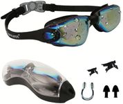 Swimming Goggle (1. Black Frame, Gold Lens)