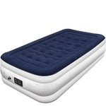 Air Mattress Queen Inflatable Air Bed with Built in Pump 1 Person and 2 Person Blow up Mattress with Storage Bag, Premium Flocked, 3 Mins Inflation/deflation for Home Camping