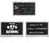 CALIFORNIA CADE ELECTRONIC Chalk Board, 11" x 17" Hanging Chalkboard Signs- 3Pcs Decoratived Frame Chalkboard for Countdown to Christmas, Wedding, Kitchen, Wall Decor, Small Bussiness