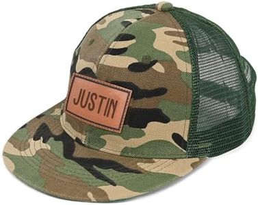 Custom Name Baby Camo Hat Cap: Adjustable Snapbacks Baseball Cap for Sun Protection - Personalized Gift Hat for Infants, Toddlers, Kids, and Adults(Camo-A)