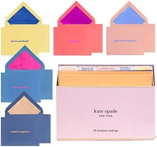 Kate Spade New York All Occasion Card Set, Stationery Set Includes 15 Greeting Cards with Blank Interior and Lined Envelopes, Multi Assorted