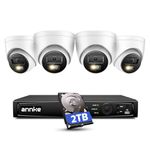 ANNKE 12MP PoE CCTV Security Camera System - 4X 12MP Ultra HD IP Camera, Colour Night Vision, Person/Vehicle Detection, 8CH NVR CCTV System with 2TB HDD, IP67 Weatherproof, 24/7 Recording, H1200